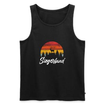 Siegerland Siegen Heimat - Männer Premium Bio Tank Top - Schwarz - Vorne - AI Model Male 178 light (178cm)