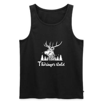 Thüringer Wald Thüringen Freistaat Wandern - Männer Premium Bio Tank Top - Schwarz - Vorne - Michal (187cm)
