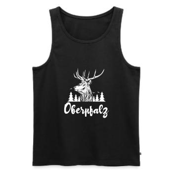 Upper Palatinate - Men's Premium Organic Tank Top - black - Front - AI Model Male 178 light (178cm)