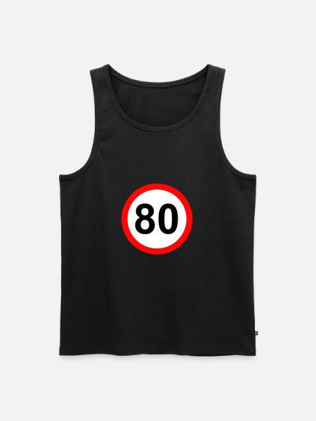 80 -årsdag 80 år 80 -talls gave menn - Premium økologisk Tanktop for menn - svart