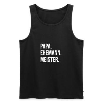 Master Master Title Husband and Dad Profession Work - Men's Premium Organic Tank Top - black - Front - AI Model Male 178 light (178cm)