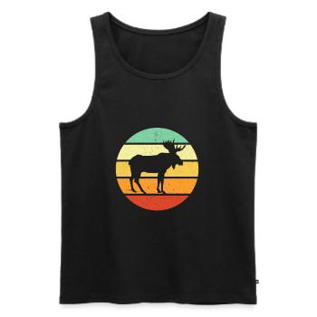 Elk - Men's Premium Organic Tank Top - black - Front - AI Model Male 178 light (178cm)