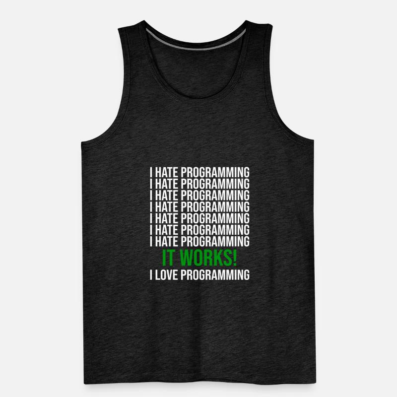 Programmieren Lustiger Spruch für Programmierer Männer Premium Bio Tank Top