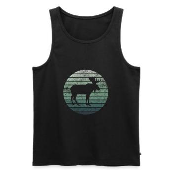Moose Retro Vintage Style Idée cadeau - Débardeur bio Premium Homme - noir - Devant - Michal (187cm)