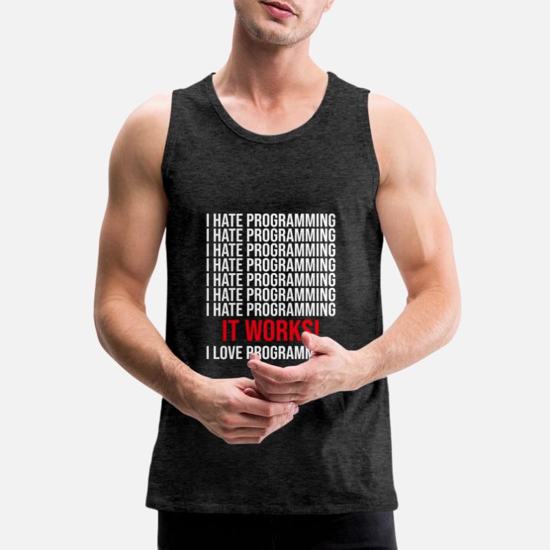 Programmierer Ich Hasse Programmieren Männer Premium Bio Tank Top