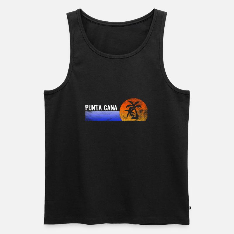 Punta Cana - Männer Premium Bio Tank Top - Schwarz