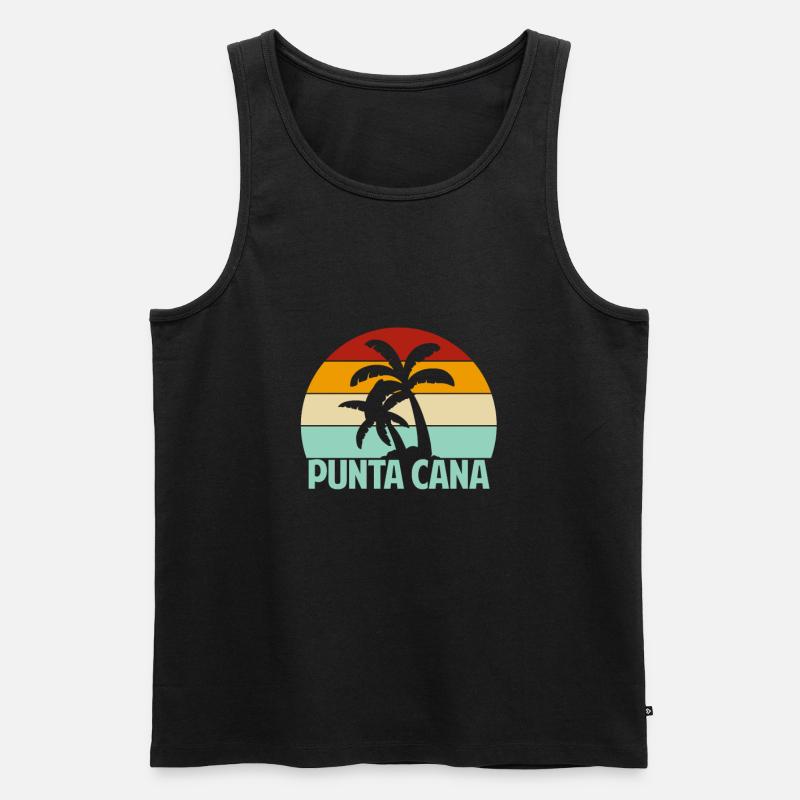 Punta Cana - Männer Premium Bio Tank Top - Schwarz
