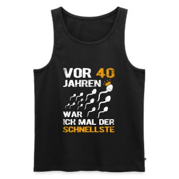 40. Geburtstag Mann Männer Geschenk 40 Jahre 40er - Männer Premium Bio Tank Top - Schwarz - Vorne - Michal (187cm)