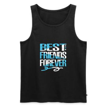 Best Friends Forever - Männer Premium Bio Tank Top - Schwarz - Vorne - AI Model Male 178 light (178cm)