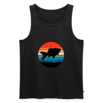 Fischzucht Fisch Aquarium Aquaristik Geschenk - Männer Premium Bio Tank Top - Schwarz - Vorne - AI Model Male 178 light (178cm)