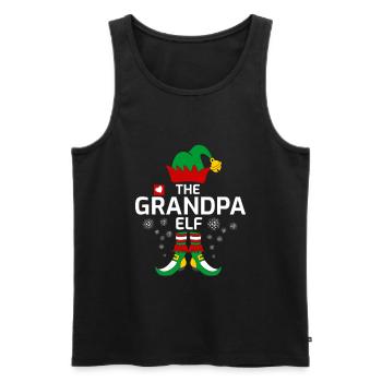 Grandpa Elf Matching Family Christmas tees Pajamas - Männer Premium Bio Tank Top - Schwarz - Vorne - AI Model Male 178 light (178cm)