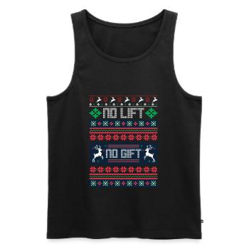 No Lift No Gift Fitness Weihnachten Geschenk Gym - Männer Premium Bio Tank Top - Schwarz - Vorne - Michal (187cm)
