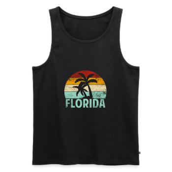 Florida - Men's Premium Organic Tank Top - black - Front - AI Model Male 178 light (178cm)
