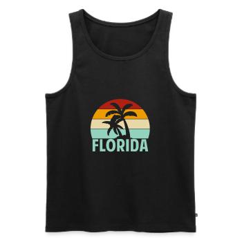 Beach Surfing Summer Miami Floride - Débardeur bio Premium Homme - noir - Devant - Michal (187cm)