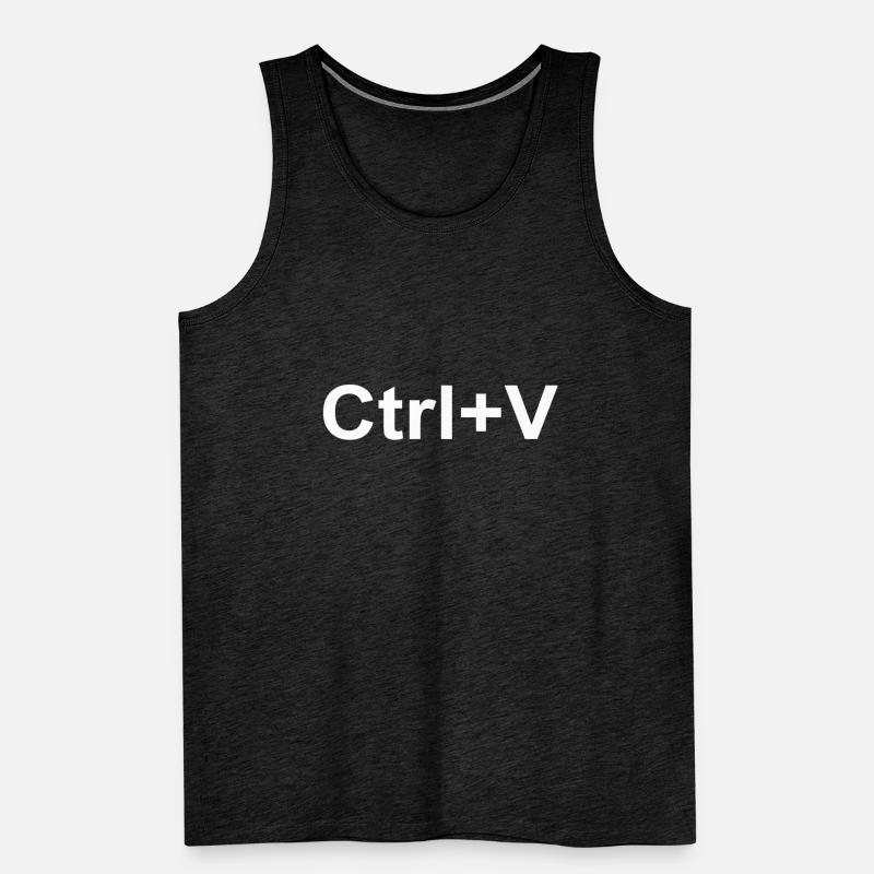 Ctrl + V Copy and Paste Männer Premium Bio Tank Top