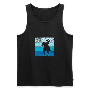 Cowboy - Men's Premium Organic Tank Top - black - Front - Michal (187cm)