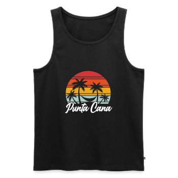 Punta Cana Dominican Republic Holidays - Men's Premium Organic Tank Top - black - Front - AI Model Male 178 light (178cm)