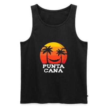 Punta Cana Dominican Republic Souvenir Holiday - Men's Premium Organic Tank Top - black - Front - AI Model Male 178 light (178cm)