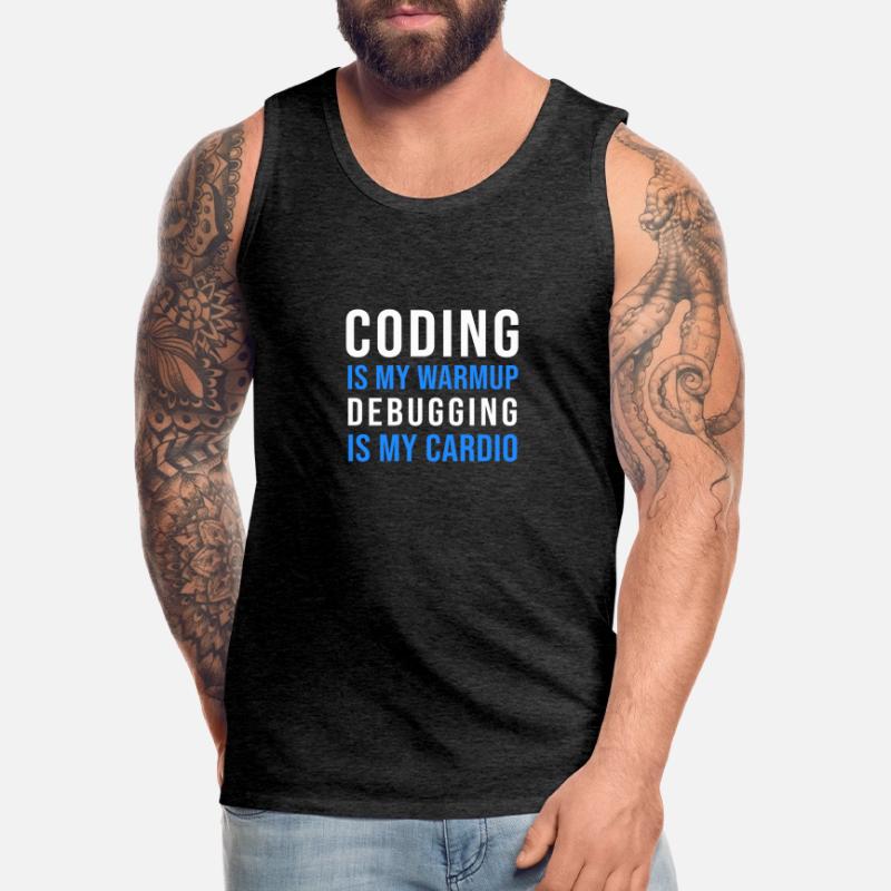 Funny Programmer Saying Coding Computer Science Men's Premium Organic Tank Top