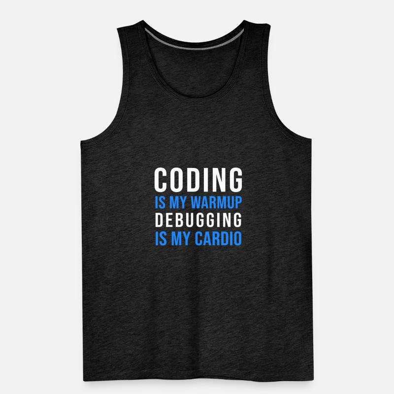 Drôle de programmeur disant codage Informatique Débardeur bio Premium Homme