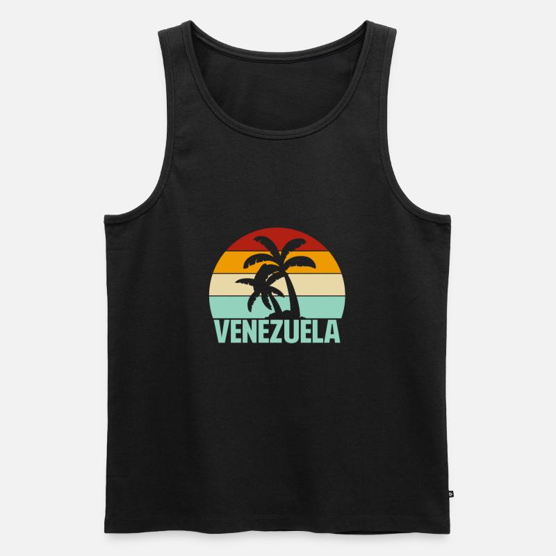 Venezuela - Männer Premium Bio Tank Top - Schwarz