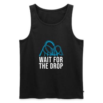 Achterbahn Retro Rollercoaster Freizeitpark Spruch - Männer Premium Bio Tank Top - Schwarz - Vorne - Michal (187cm)