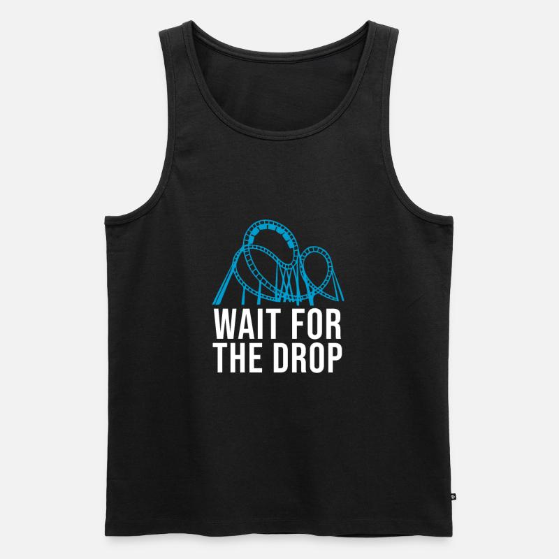 Achterbahn Retro Rollercoaster Freizeitpark Spruch - Männer Premium Bio Tank Top - Schwarz