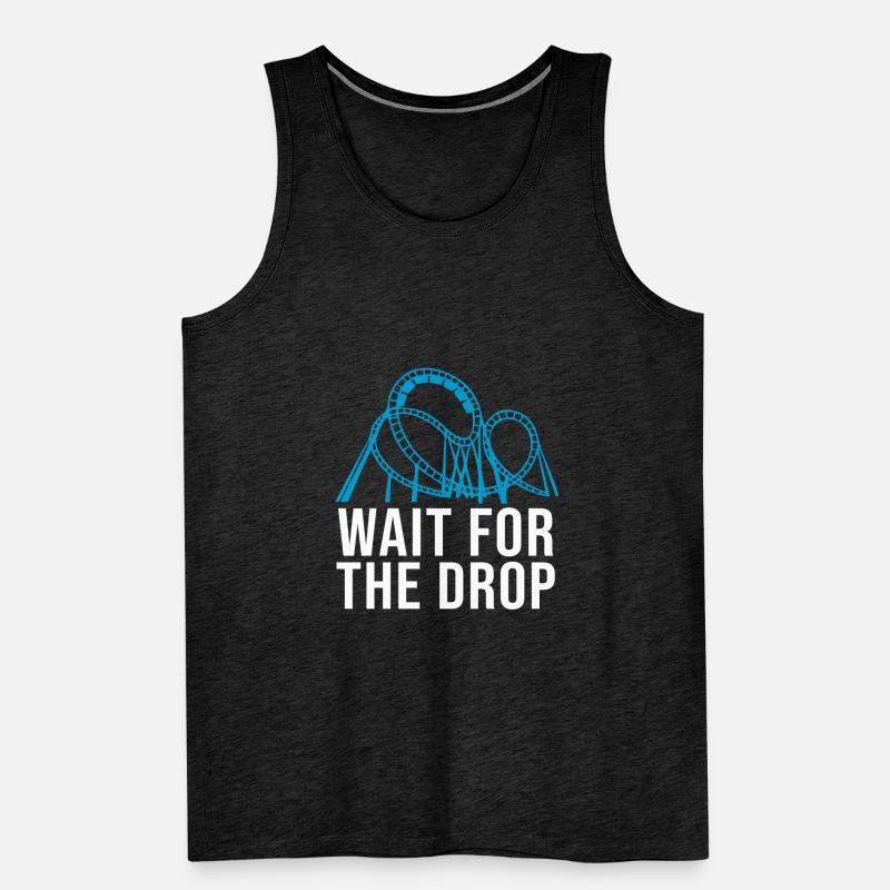 Roller Coaster Retro Rollercoaster Amusement Park Dicton Débardeur bio Premium Homme