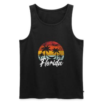 Beach Surfing Summer Miami Florida Voyage de vacances - Débardeur bio Premium Homme - noir - Devant - Michal (187cm)
