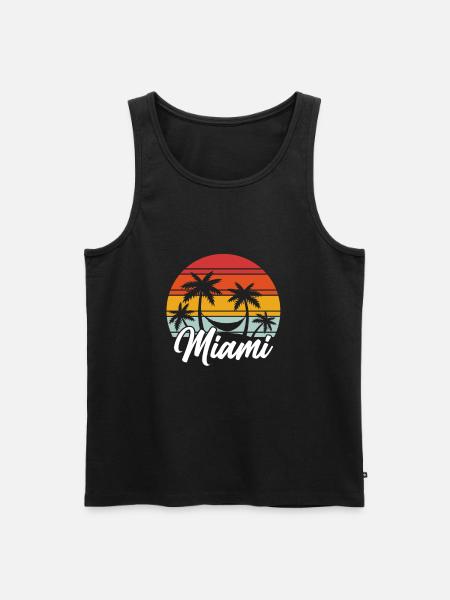 Miami Beach Florida - Männer Premium Bio Tank Top - Schwarz