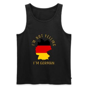 I'M Not Yelling I Am German Germany Germans - Männer Premium Bio Tank Top - Schwarz - Vorne - AI Model Male 178 light (178cm)
