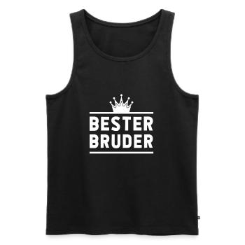 Bester Bruder - Männer Premium Bio Tank Top - Schwarz - Vorne - Michal (187cm)