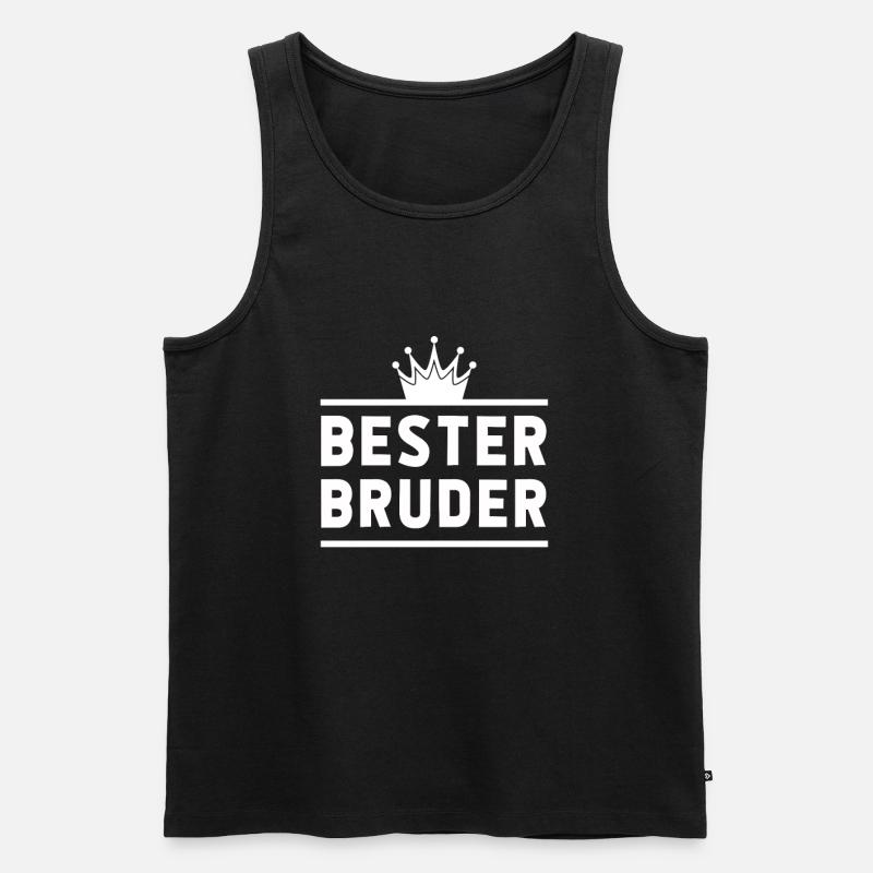 Bester Bruder - Männer Premium Bio Tank Top - Schwarz