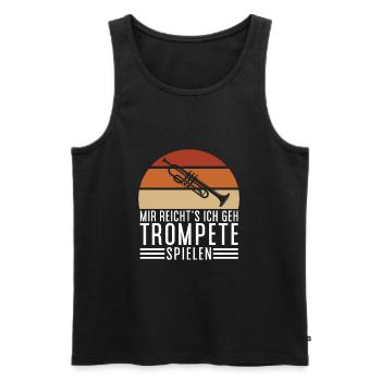 Enough for me, I go play trumpeter - Men's Premium Organic Tank Top - black - Front - AI Model Male 178 light (178cm)