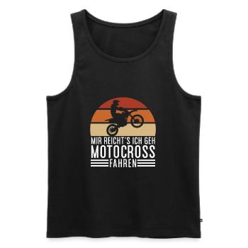 Assez pour moi je fais du motocross - Débardeur bio Premium Homme - noir - Devant - Michal (187cm)