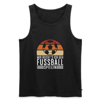 Enough for me I go to play football - Men's Premium Organic Tank Top - black - Front - AI Model Male 178 light (178cm)