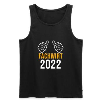 Fachwirt 2022 Abschluss Weiterbildung Geschenk - Männer Premium Bio Tank Top - Schwarz - Vorne - AI Model Male 178 light (178cm)
