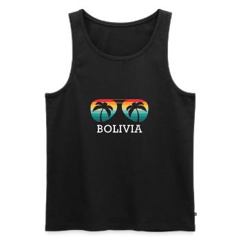 Bolivien - Männer Premium Bio Tank Top - Schwarz - Vorne - Michal (187cm)