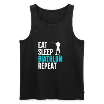 Biathlon Saying Biathlete Biathlete Biathlon - Men's Premium Organic Tank Top - black - Front - Michal (187cm)