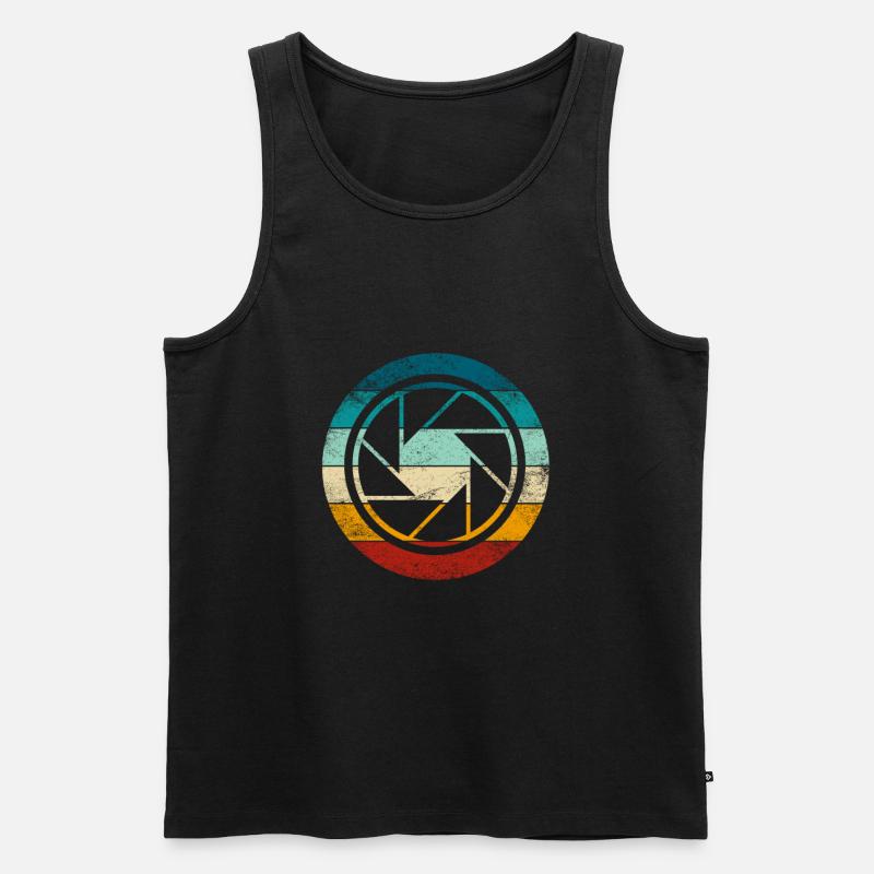 Fotograf Fotografen Linse Shutter Geschenk - Männer Premium Bio Tank Top - Schwarz