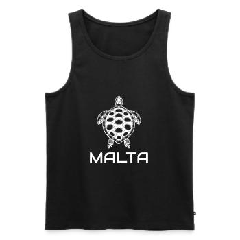 Malte Holiday Turtle Souvenir Cadeau - Débardeur bio Premium Homme - noir - Devant - Michal (187cm)