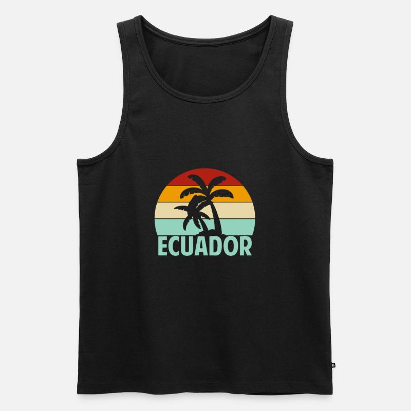 Ecuador - Männer Premium Bio Tank Top - Schwarz