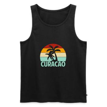 Curacao - Men's Premium Organic Tank Top - black - Front - AI Model Male 178 light (178cm)