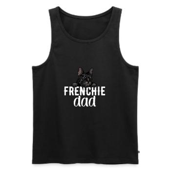 Frenchie Papa Français Bulldog - Débardeur bio Premium Homme - noir - Devant - Michal (187cm)