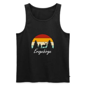 Original Erzgebirge | Arzgebirg | Geschenkidee - Männer Premium Bio Tank Top - Schwarz - Vorne - AI Model Male 178 light (178cm)