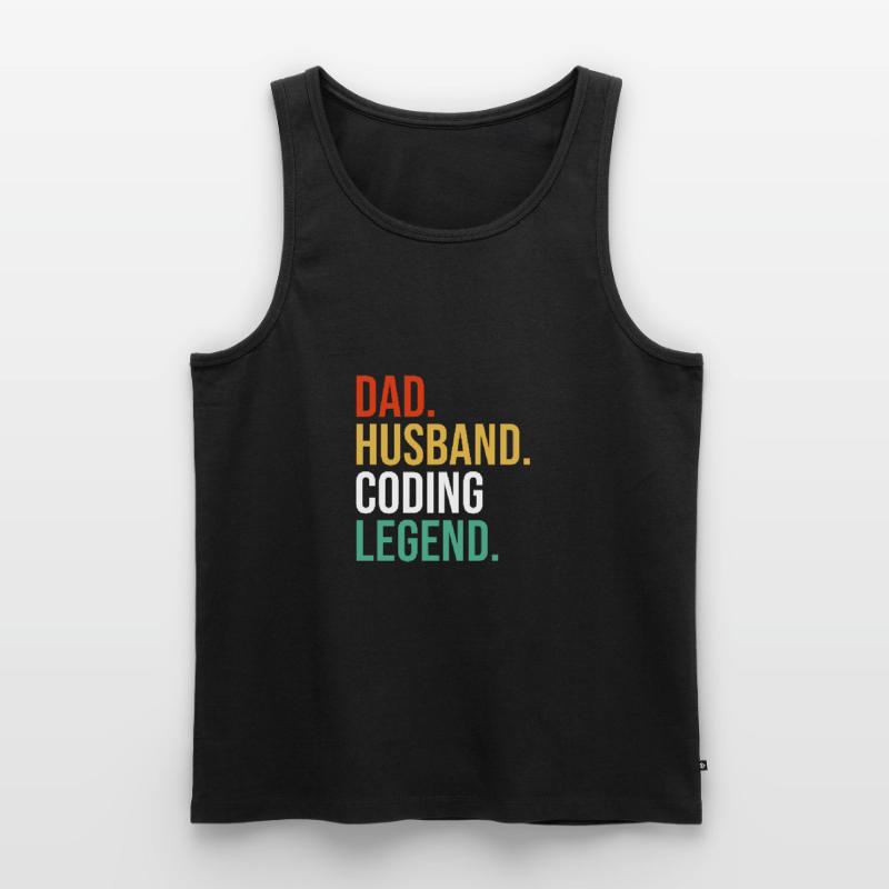 Ehemann Vater Papa Coder Coding Informatiker Männer Premium Bio Tank Top