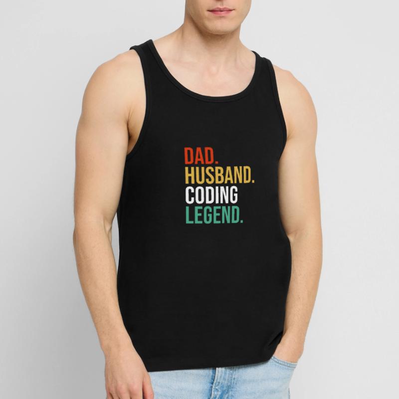 Mari Père Papa Coder Codage Informaticien Débardeur bio Premium Homme