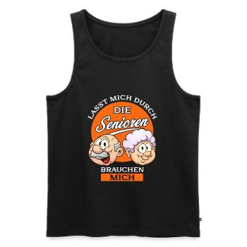 Die Senioren Brauchen Mich Krankenpflegerin - Männer Premium Bio Tank Top - Schwarz - Vorne - AI Model Male 178 light (178cm)