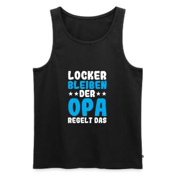 Opa Großvater Bester Opa Geschenk - Männer Premium Bio Tank Top - Schwarz - Vorne - Michal (187cm)