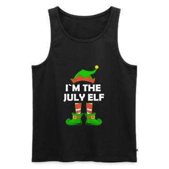 I'm The July Elf Christmas In July - Männer Premium Bio Tank Top - Schwarz - Vorne - Michal (187cm)